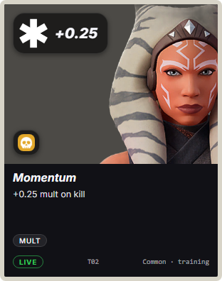Momentum — the +0.25 card in the chart